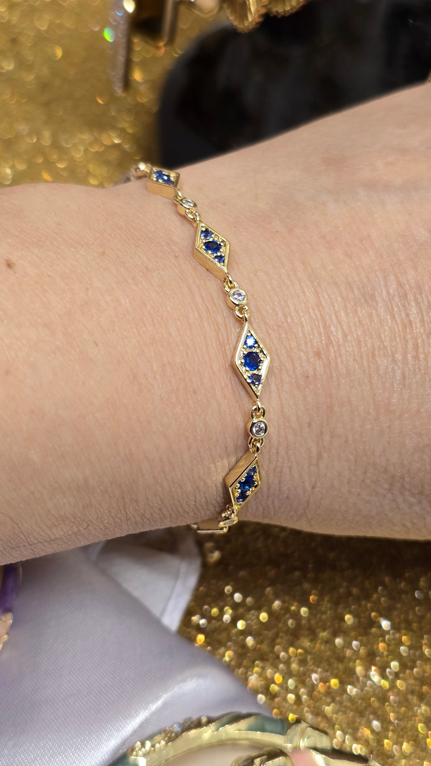 Evil Eye Bracelet 18k Gold Plated – Adjustable