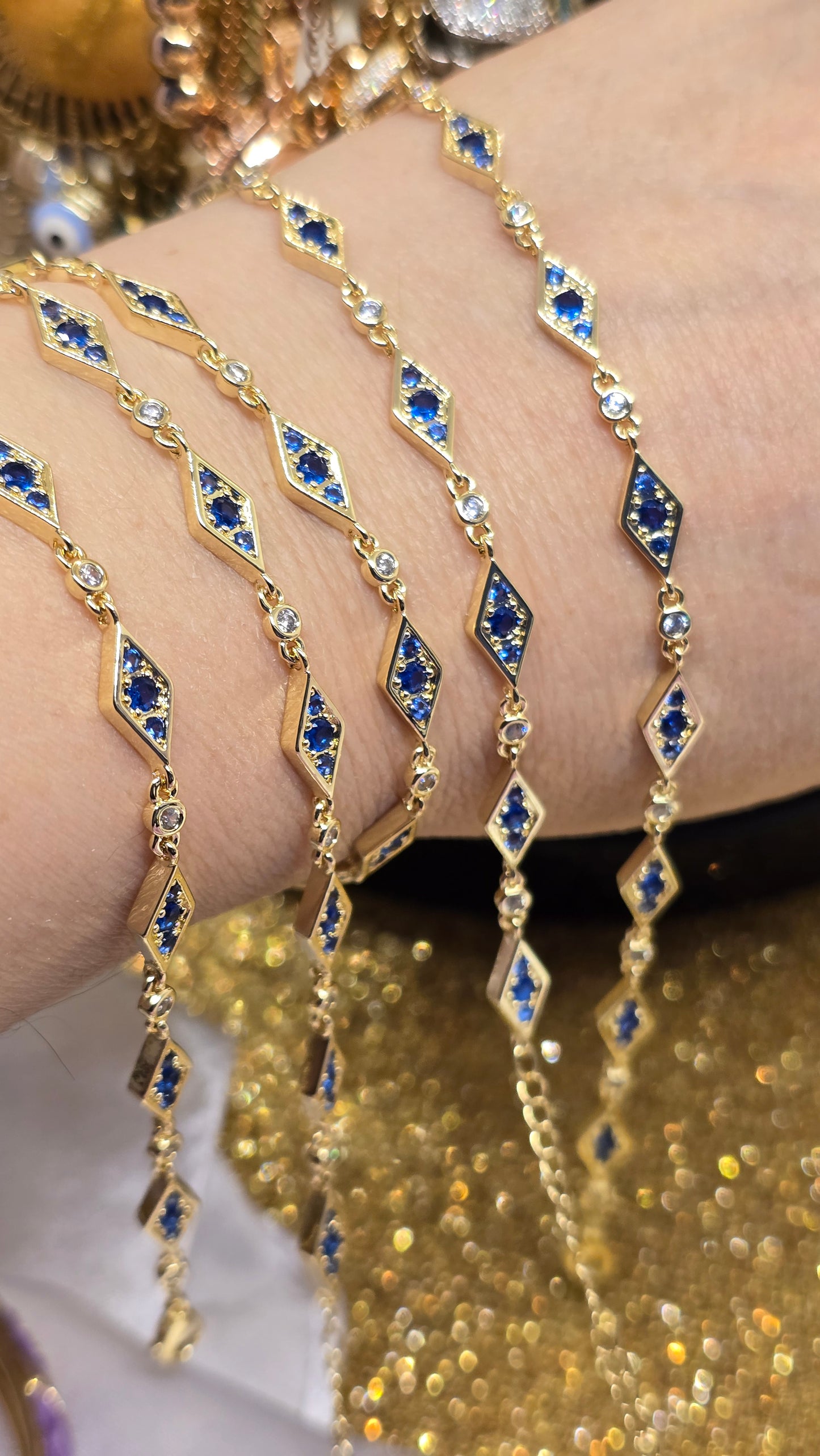 Evil Eye Bracelet 18k Gold Plated – Adjustable
