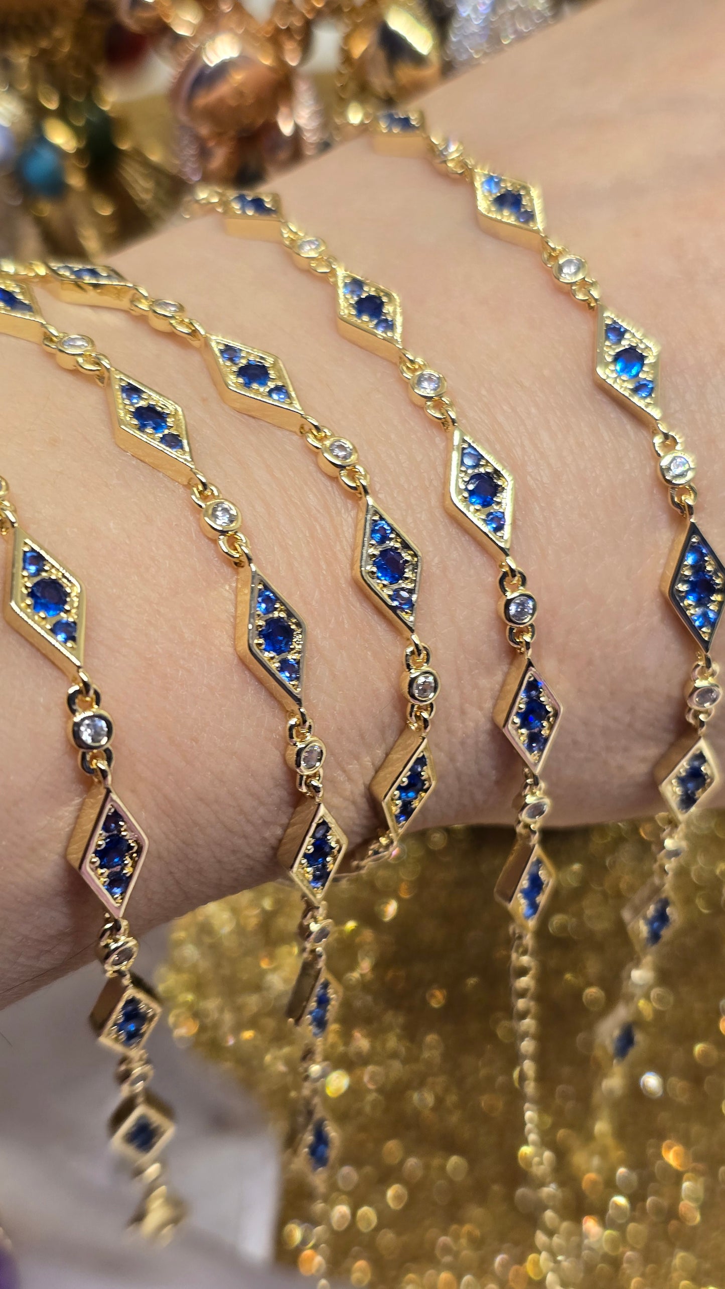 Evil Eye Bracelet 18k Gold Plated – Adjustable