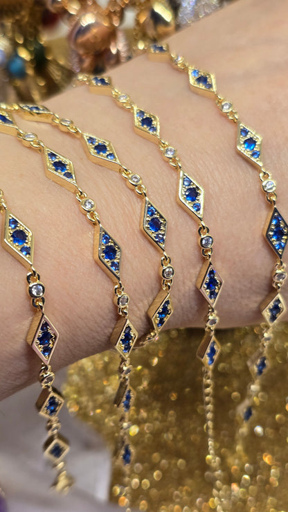 Evil Eye Armband 18k Vergoldet – Verstellbar - Beautyway073 Düsseldorf Germany