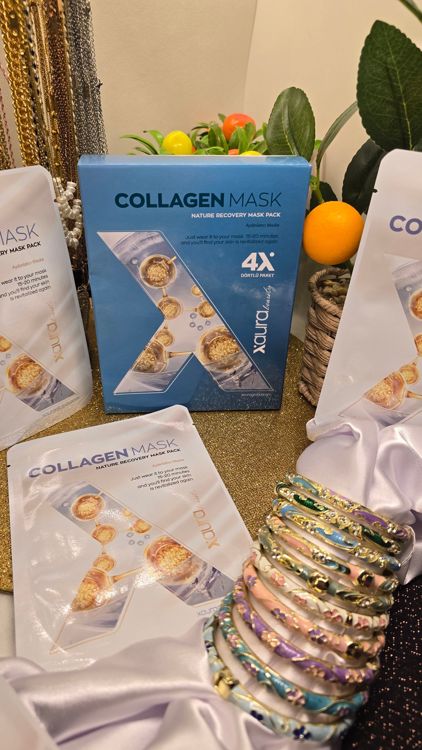 Korean Collagen Facial Mask Set of 4 - South Korea