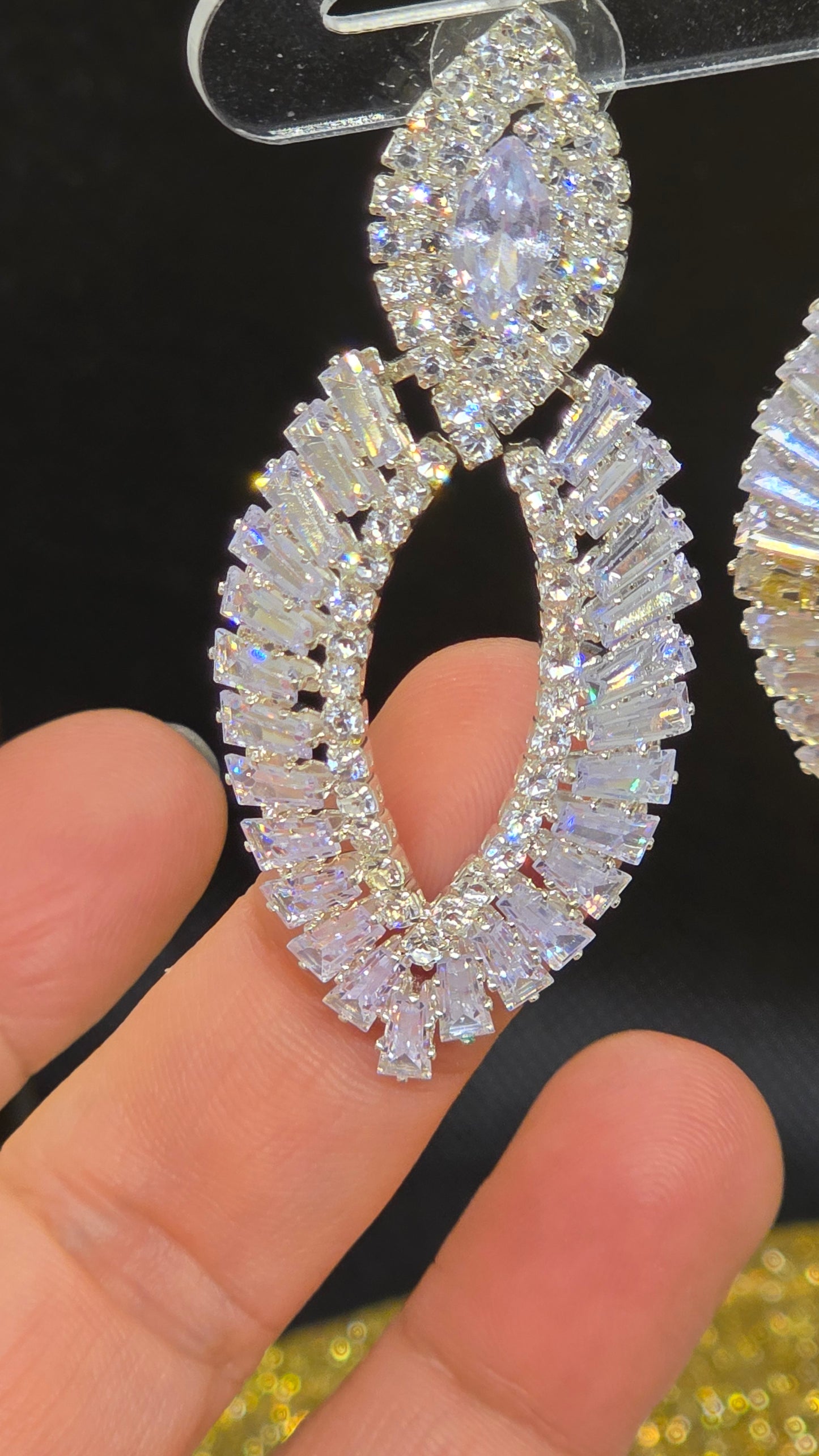 Teardrop Cubic Zirconia Earrings – Wedding Jewelry