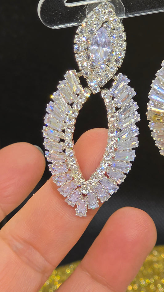 Teardrop Cubic Zirconia Earrings – Wedding Jewelry