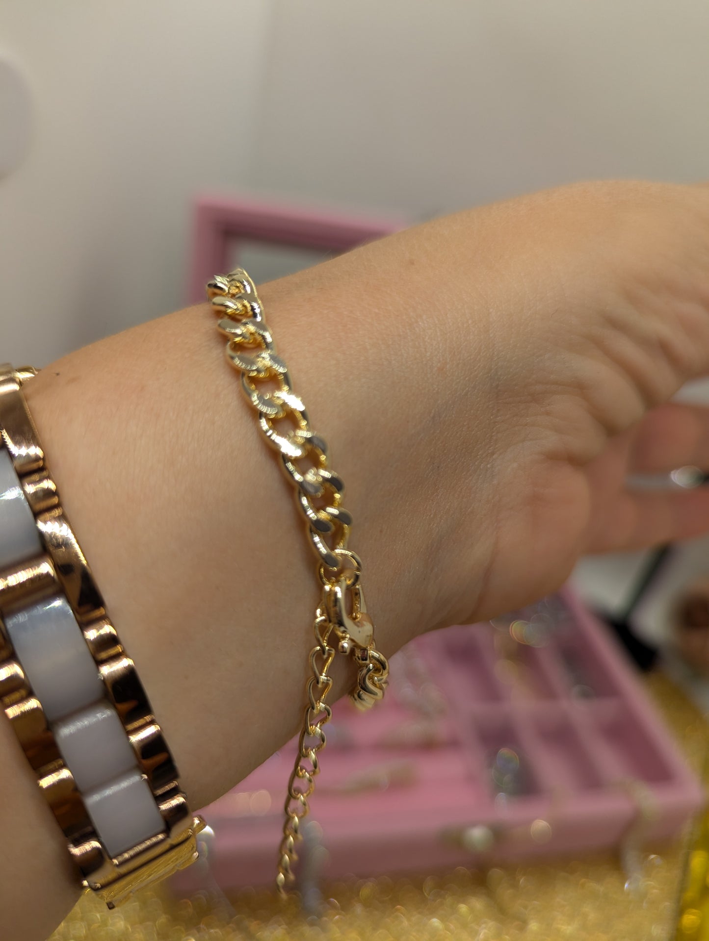 Evil Eye Bracelet Gold Plated - Stainless Steel with Protection Eyes