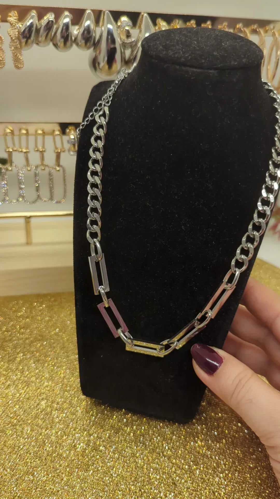 Chunky Halskette - Gold & Silber Kette - Beautyway073 Düsseldorf Germany