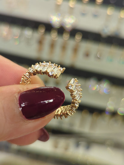 Funkelnder Zirkonia Ring Gold – Geschenkidee für Frauen