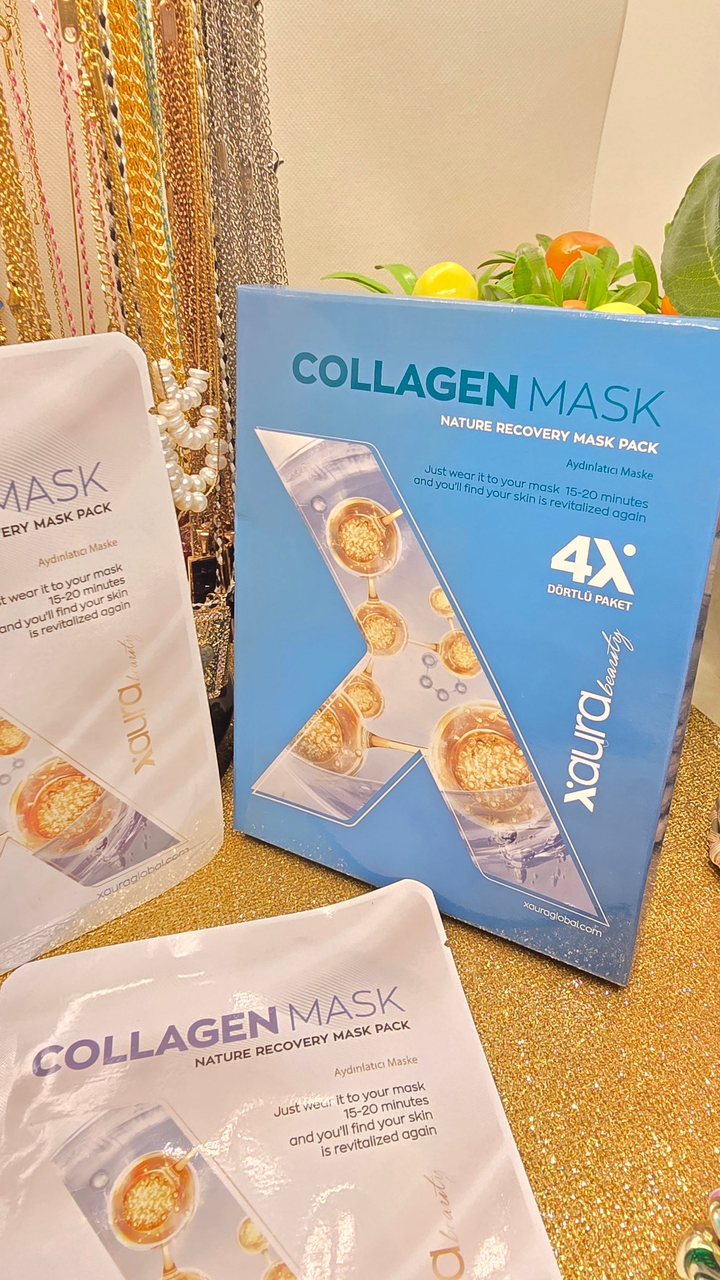 Korean Collagen Facial Mask Set of 4 - South Korea