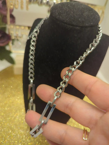 Chunky Halskette - Gold & Silber Kette - Beautyway073 Düsseldorf Germany