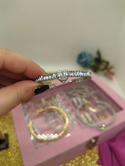 Baguette Tennis Armband - Vergoldet & Versilbert mit Zirkonia - Beautyway073 Düsseldorf Germany