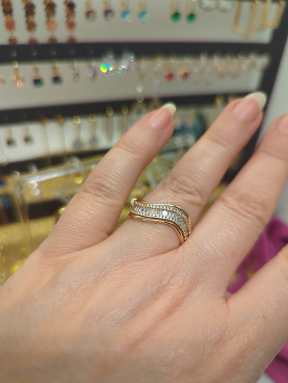 Rosegold Ring - Verstellbar mit Zirkonia - Beautyway073 Düsseldorf Germany
