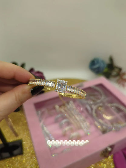 Baguette Tennis Armband - Vergoldet & Versilbert mit Zirkonia - Beautyway073 Düsseldorf Germany