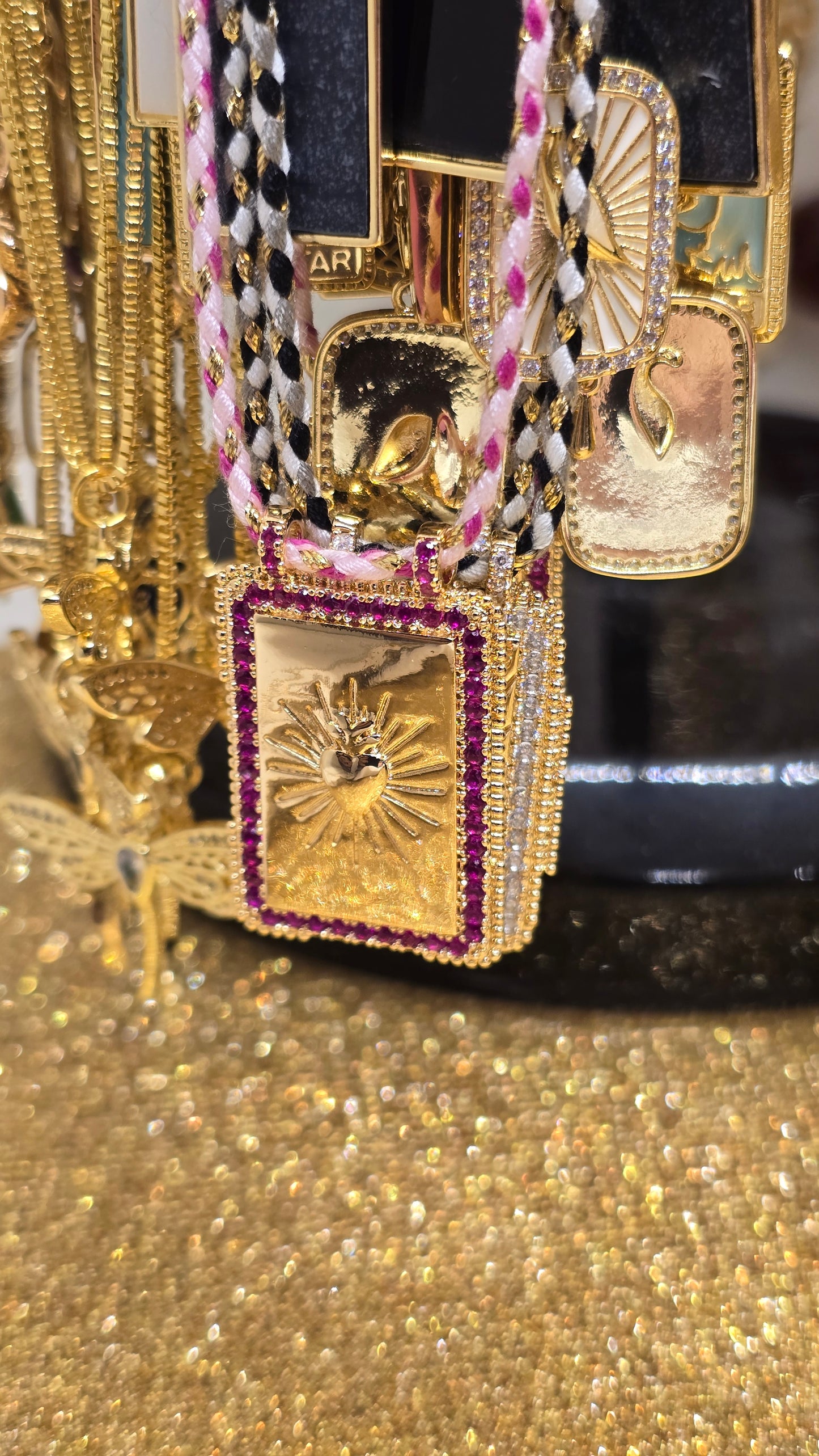 Tarot Card Necklace 18K Gold Plated – Retro Pendant 50+6cm