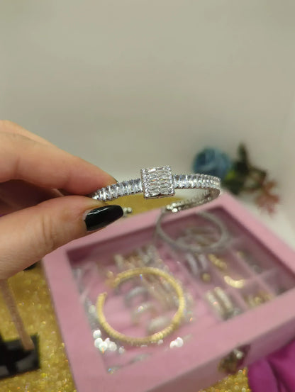 Baguette Tennis Armband - Vergoldet & Versilbert mit Zirkonia - Beautyway073 Düsseldorf Germany