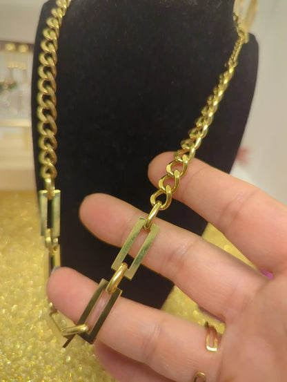 Chunky Halskette - Gold & Silber Kette - Beautyway073 Düsseldorf Germany