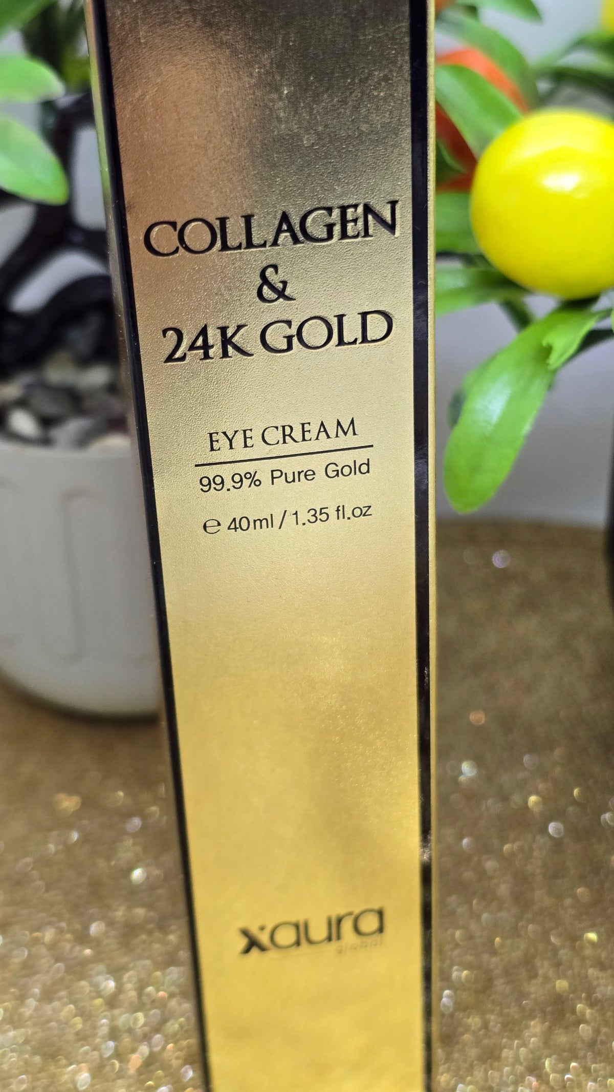 Xaura Global 24K Gold Augencreme – goldene Verpackung, 40 ml, Made in Korea