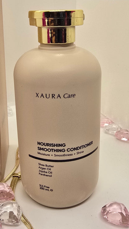 Xaura Care Conditioner mit Sheabutter, Arganöl, Jojobaöl & Panthenol – Flasche mit Goldverschluss