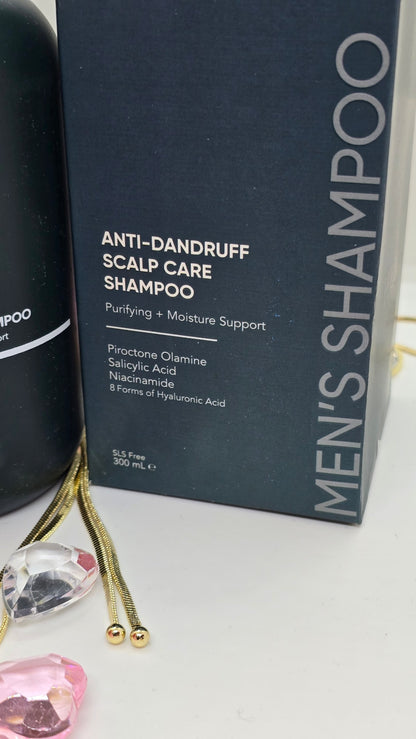 Xaura Care Men Men's Shampoo Verpackung – Anti-Schuppen Shampoo mit 8 Formen Hyaluronsäure