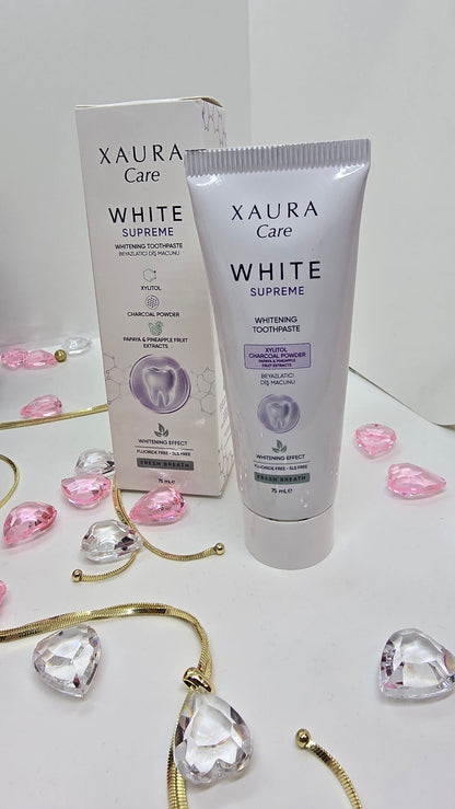 Xaura Care White Supreme Zahnpasta 75 ml – Tube und Verpackung - Beautyway073 Düsseldorf Germany