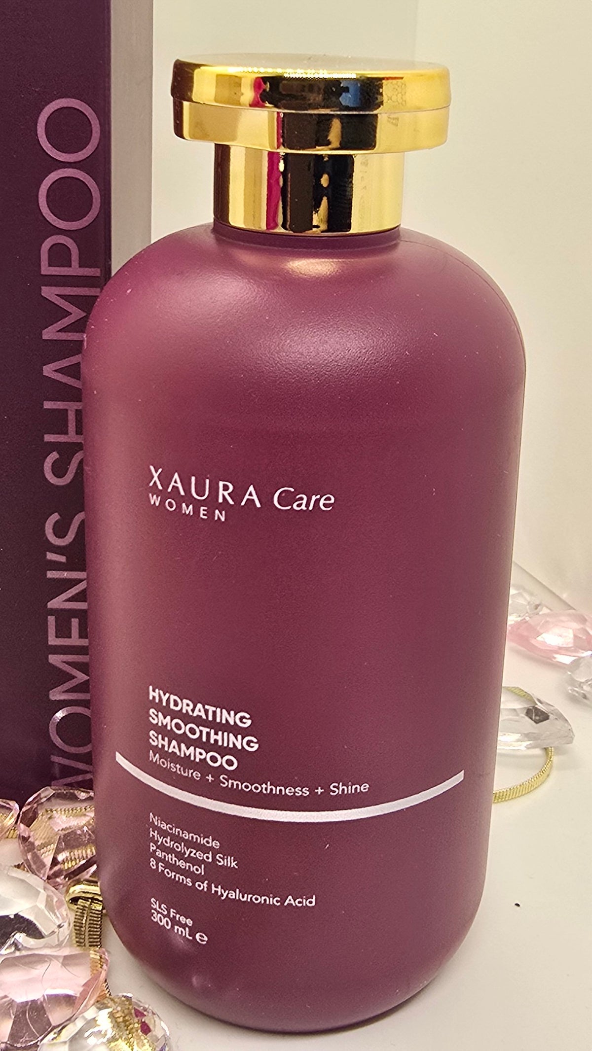 Xaura Care Women Shampoo für trockenes und coloriertes Haar – Flasche mit Goldverschluss, 300 ml