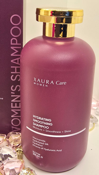 Sulfatfreies Feuchtigkeits-Shampoo für Frauen von Xaura Care WOMEN – Flasche Nahaufnahme
